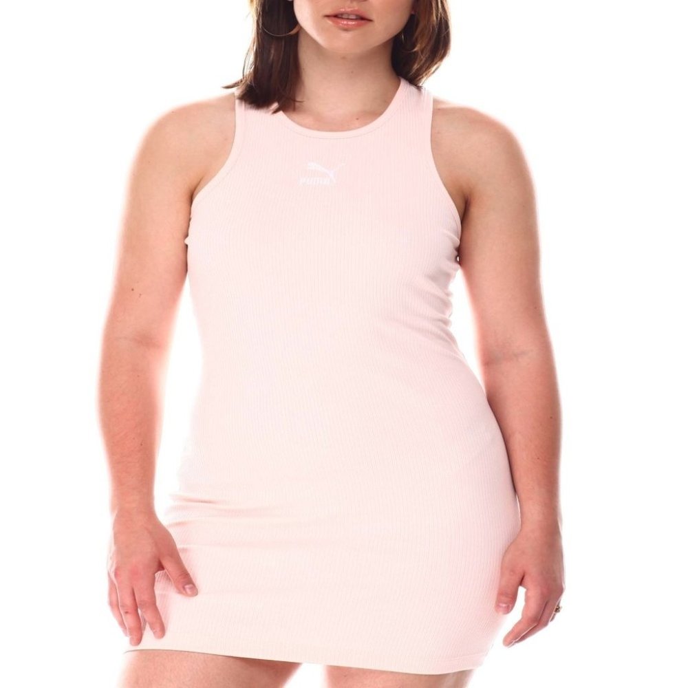 Puma Classics Ribbed Summer Dress with White Chest Logo, [NEW]
